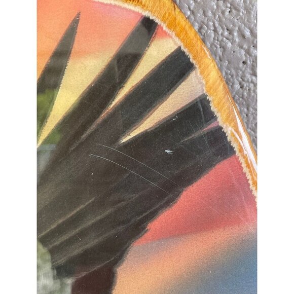 Vintage Patriotic American Flag and Bald Eagle Print Decoupage Wood Hanging Art - Picture 7 of 12